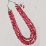 Rose Jade Stone Necklace