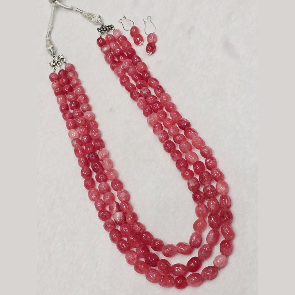 1 Rose Jade Stone Necklace - Image 1