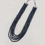 Natural Blue Sapphire Beaded Necklace - Image 4