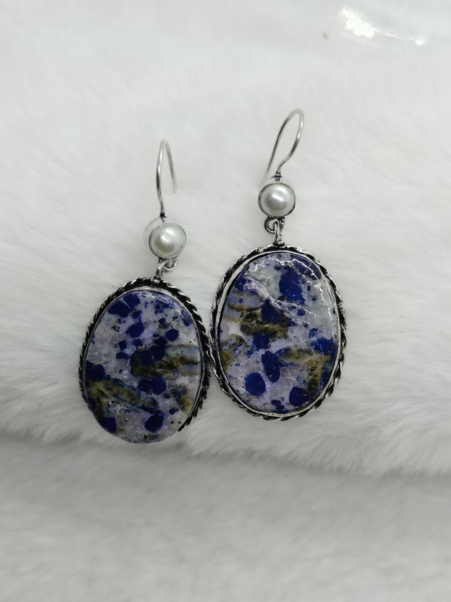 112-1.jpg Real Stone Earrings - Image 1
