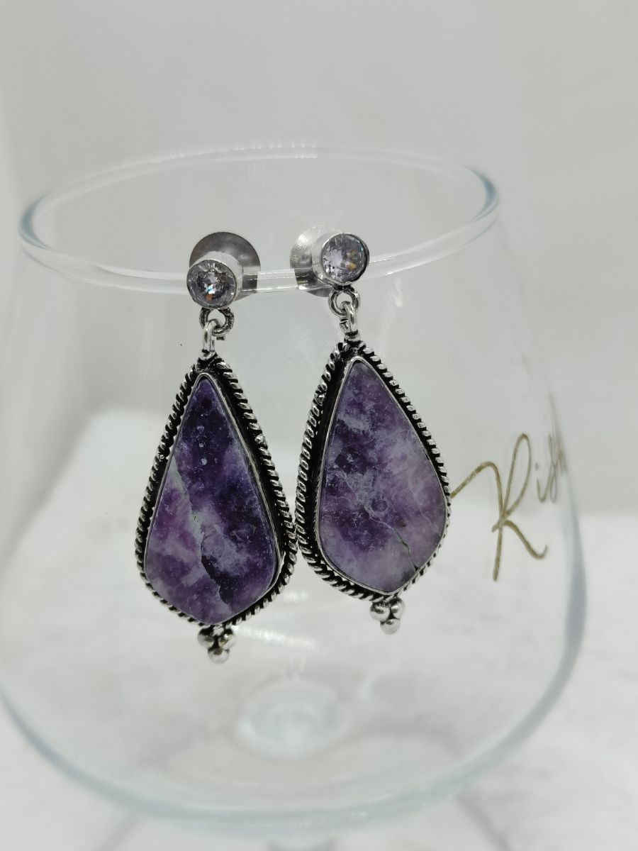 116-1.jpg Real Stone Earrings - Image 1