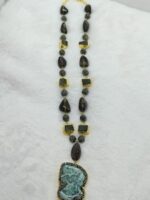 Agate and Barook Pearl Necklace - Image 2