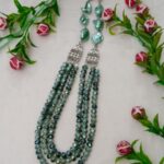 Barook with rare shade of crystals necklace