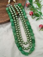 Agate and Shell Pearls Necklace - Image 2