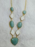 Amazonite and Mother of Pearl Necklace