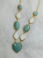 Amazonite and Mother of Pearl Necklace - Image 3