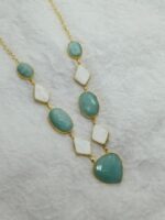 Amazonite and Mother of Pearl Necklace - Image 2