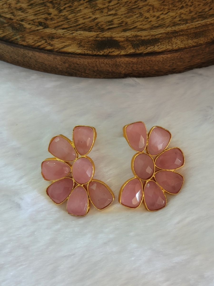 54-1.jpg Rose Quartz Earrings - Image 1