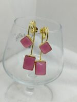 Rose Quartz Earrings - Image 2