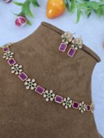 2 Gm Gold Plated Stone-Studded Necklace Set for Women