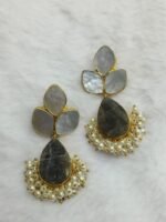 Mother of Pearl and Kynite Stone Earrings - Image 3