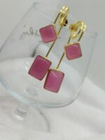 Rose Quartz Earrings - Image 3