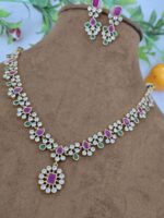 Gold Plated Stone-Studded Artificial Necklace Set for Women - Image 2
