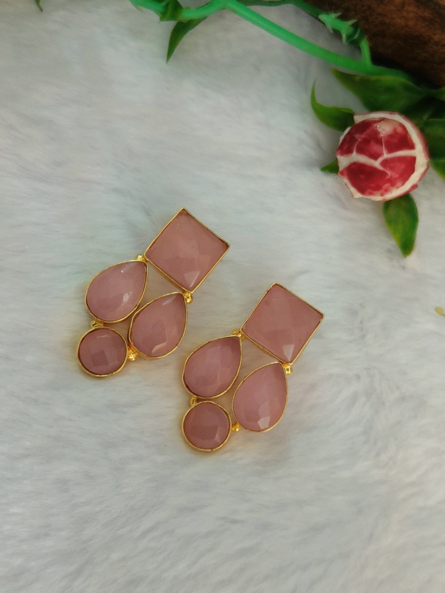 70.jpg Rose Quartz Earrings - Image 1