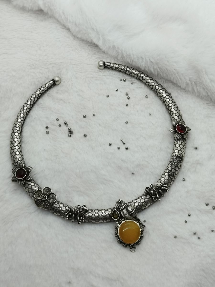 72-1.jpg Oxidized Necklace - Image 1