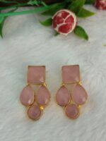 Rose Quartz Earrings - Image 3