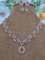 Gold Plated Stone-Studded Artificial Necklace Set for Women