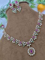 Gold Plated Stone-Studded Artificial Necklace Set for Women - Image 3