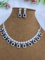 American Diamond & Stone Studded Necklace Set for Women
